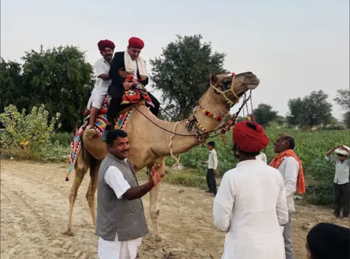एसडीएम साहब ने ऊंट की सवारी, तस्वीरें हो रही वायरल