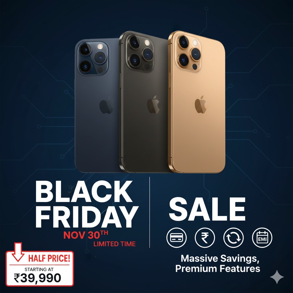 iPhone पर अब तक के सबसे बड़े ऑफर्स! iPhone 16/17 मिल रहा आधी क़ीमत पर, ब्लैक फ्राइडे सेल में कीमतें हुई धड़ाम